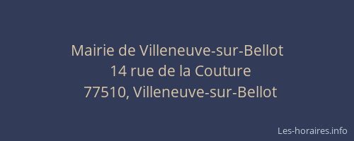 Mairie de Villeneuve-sur-Bellot