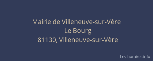 Mairie de Villeneuve-sur-V&egrave;re