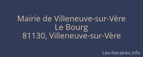 Mairie de Villeneuve-sur-Vère