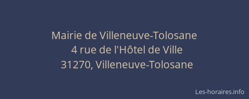 Mairie de Villeneuve-Tolosane