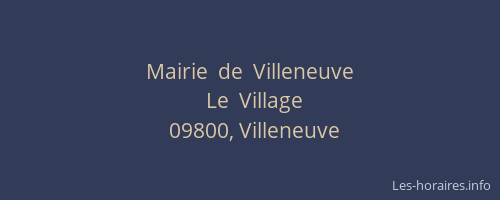 Mairie  de  Villeneuve