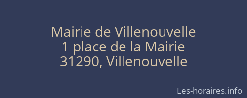 Mairie de Villenouvelle