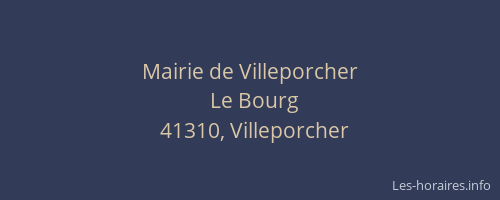 Mairie de Villeporcher