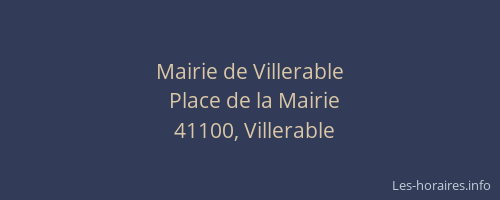 Mairie de Villerable