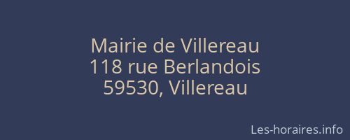Mairie de Villereau