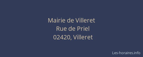 Mairie de Villeret