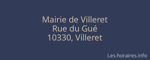 Mairie de Villeret