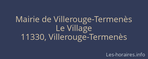 Mairie de Villerouge-Termenès