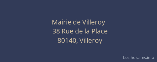 Mairie de Villeroy