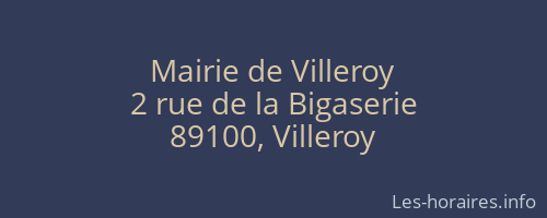 Mairie de Villeroy
