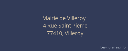 Mairie de Villeroy