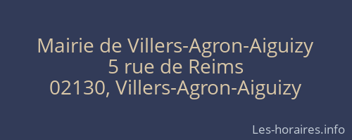 Mairie de Villers-Agron-Aiguizy