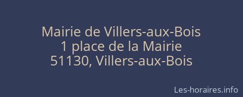 Mairie de Villers-aux-Bois