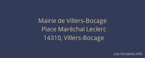 Mairie de Villers-Bocage