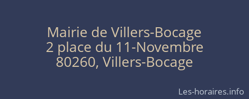 Mairie de Villers-Bocage