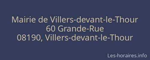 Mairie de Villers-devant-le-Thour