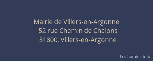 Mairie de Villers-en-Argonne
