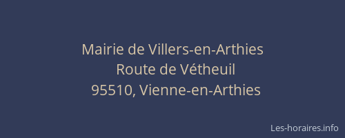 Mairie de Villers-en-Arthies