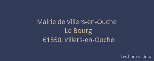 Mairie de Villers-en-Ouche