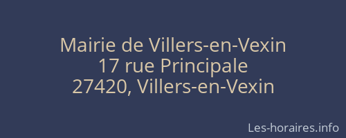 Mairie de Villers-en-Vexin