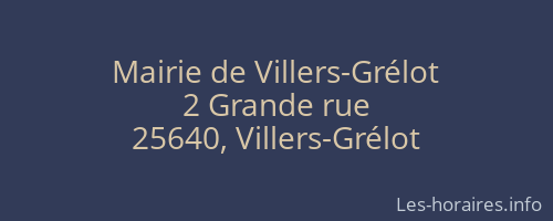Mairie de Villers-Grélot