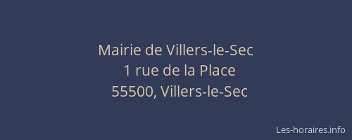 Mairie de Villers-le-Sec