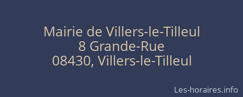 Mairie de Villers-le-Tilleul