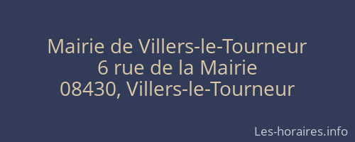 Mairie de Villers-le-Tourneur