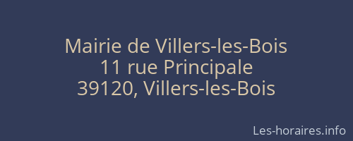 Mairie de Villers-les-Bois