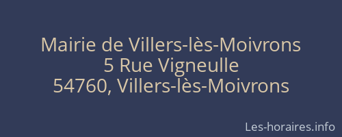 Mairie de Villers-lès-Moivrons
