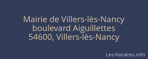 Mairie de Villers-lès-Nancy