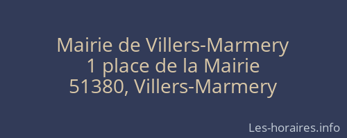 Mairie de Villers-Marmery