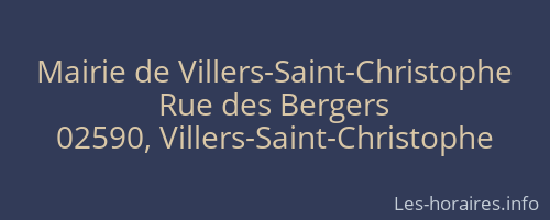 Mairie de Villers-Saint-Christophe