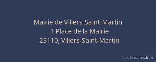 Mairie de Villers-Saint-Martin