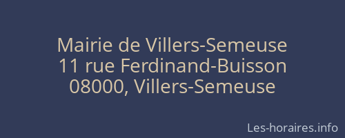 Mairie de Villers-Semeuse