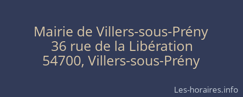 Mairie de Villers-sous-Prény