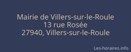 Mairie de Villers-sur-le-Roule