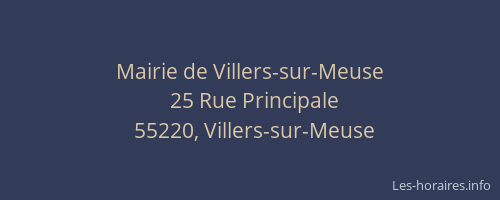 Mairie de Villers-sur-Meuse