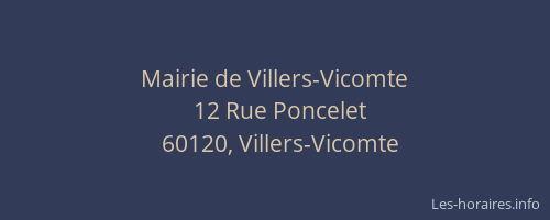 Mairie de Villers-Vicomte