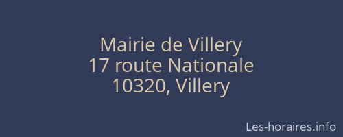 Mairie de Villery
