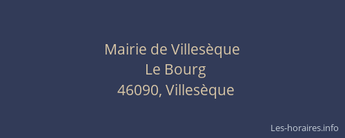 Mairie de Villes&egrave;que