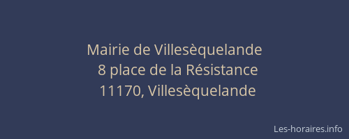 Mairie de Villesèquelande