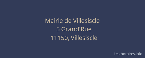 Mairie de Villesiscle