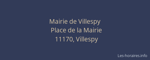 Mairie de Villespy