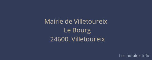 Mairie de Villetoureix