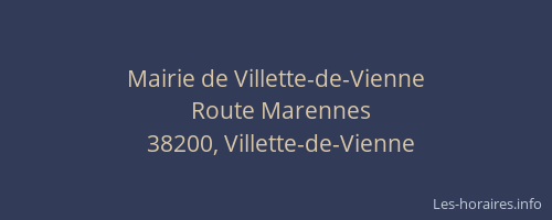 Mairie de Villette-de-Vienne