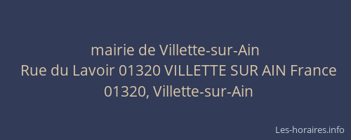 mairie de Villette-sur-Ain