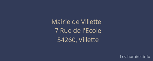 Mairie de Villette