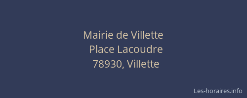 Mairie de Villette