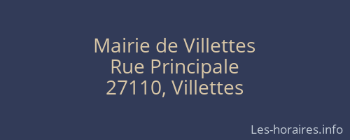Mairie de Villettes